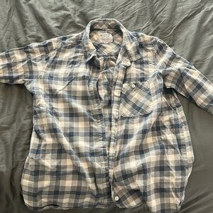 Burton Flannel Vintage Neutral shades of green and cream. Size L